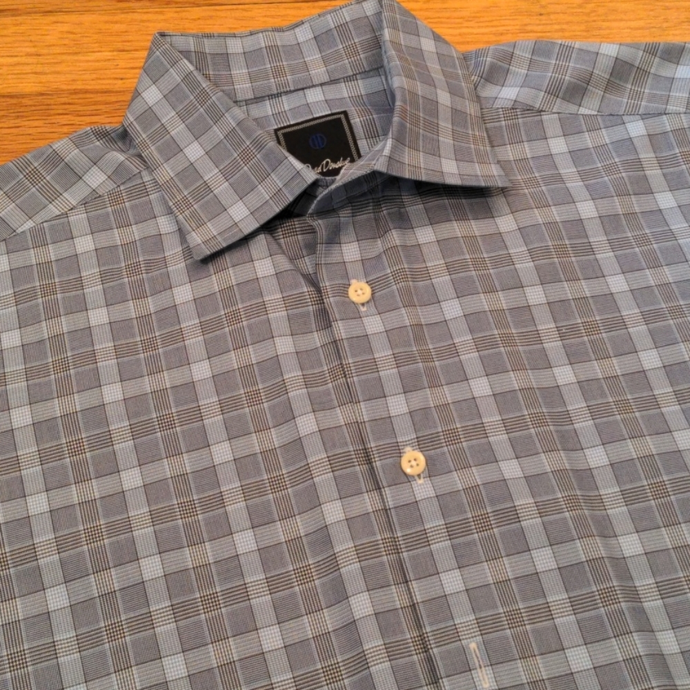 David Donahue french cuff button down shirt